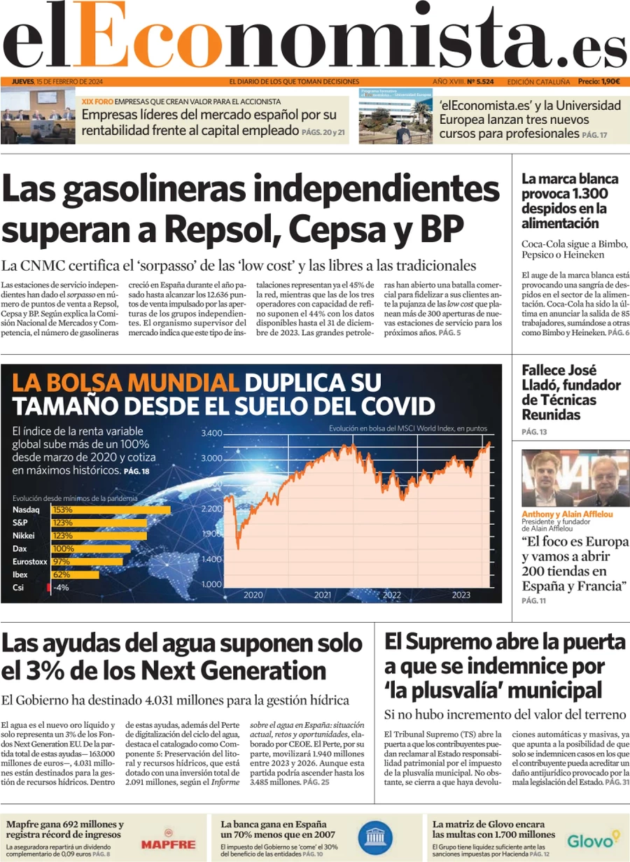prima pagina - El Economista del 14/02/2024