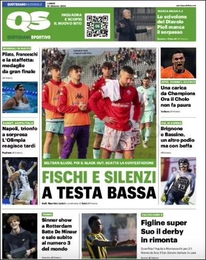 prima pagina - QS Quotidiano Sportivo del 19/02/2024
