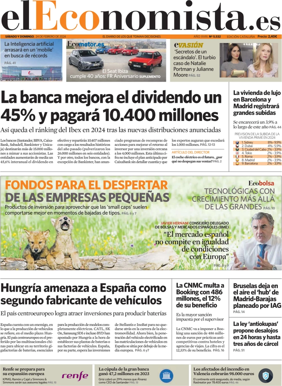 prima pagina - El Economista del 23/02/2024