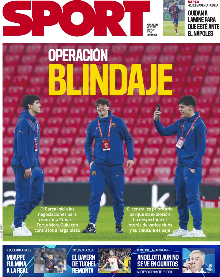 anteprima della prima pagina di sport-barcelona del 06/03/2024