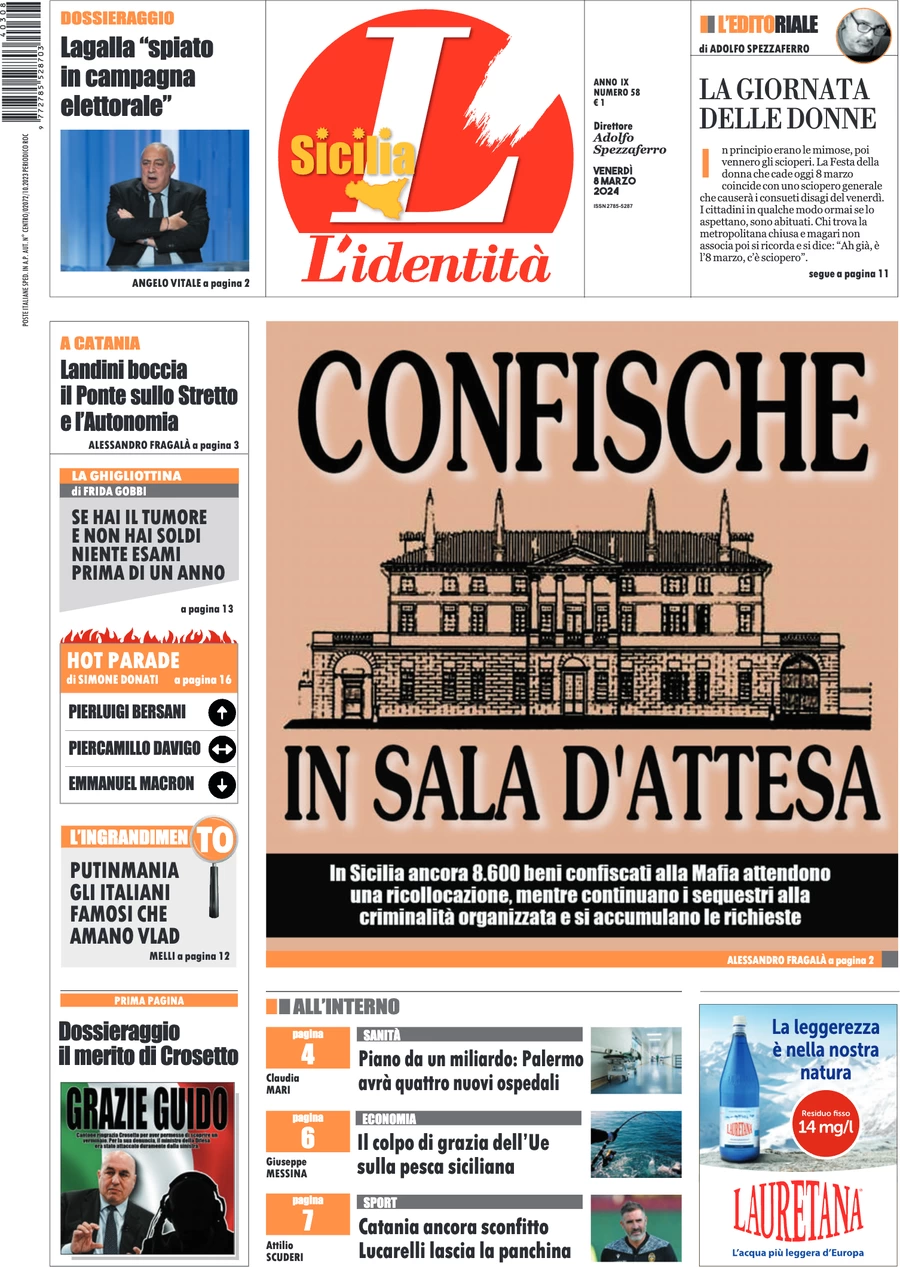 anteprima della prima pagina di lidentit-della-sicilia del 07/03/2024