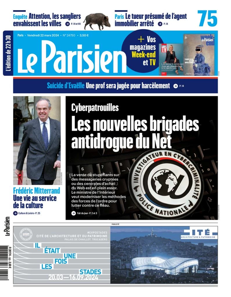 Anteprima prima pagina della rasegna stampa di ieri 2024-03-21 - le-parisien/