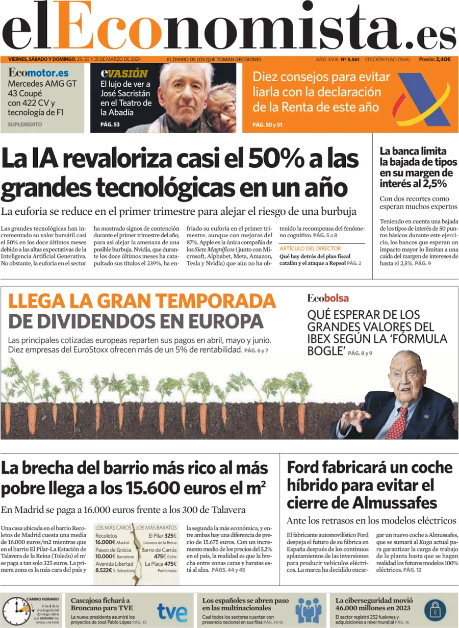 prima pagina - El Economista del 29/03/2024
