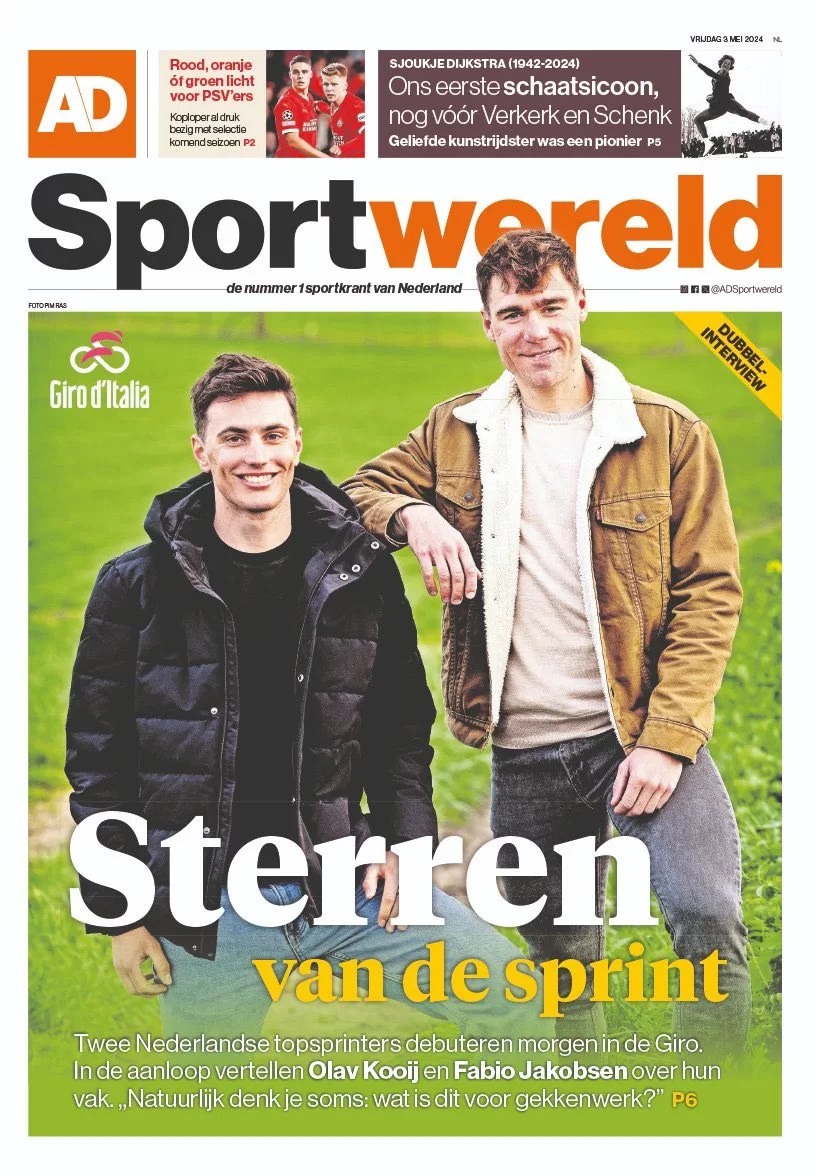 anteprima della prima pagina di ad-sportwereld del 02/05/2024