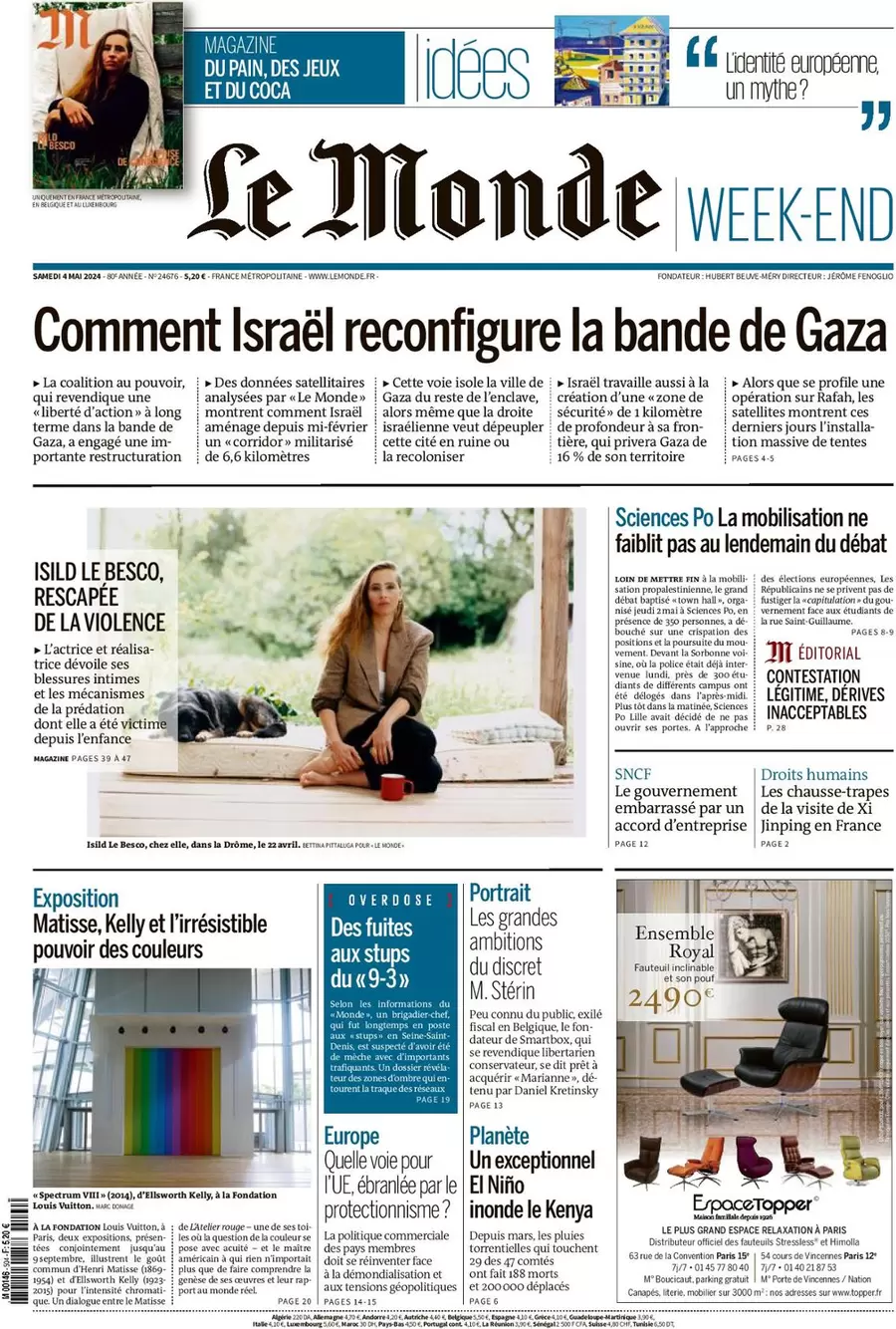 prima pagina - Le Monde del 04/05/2024