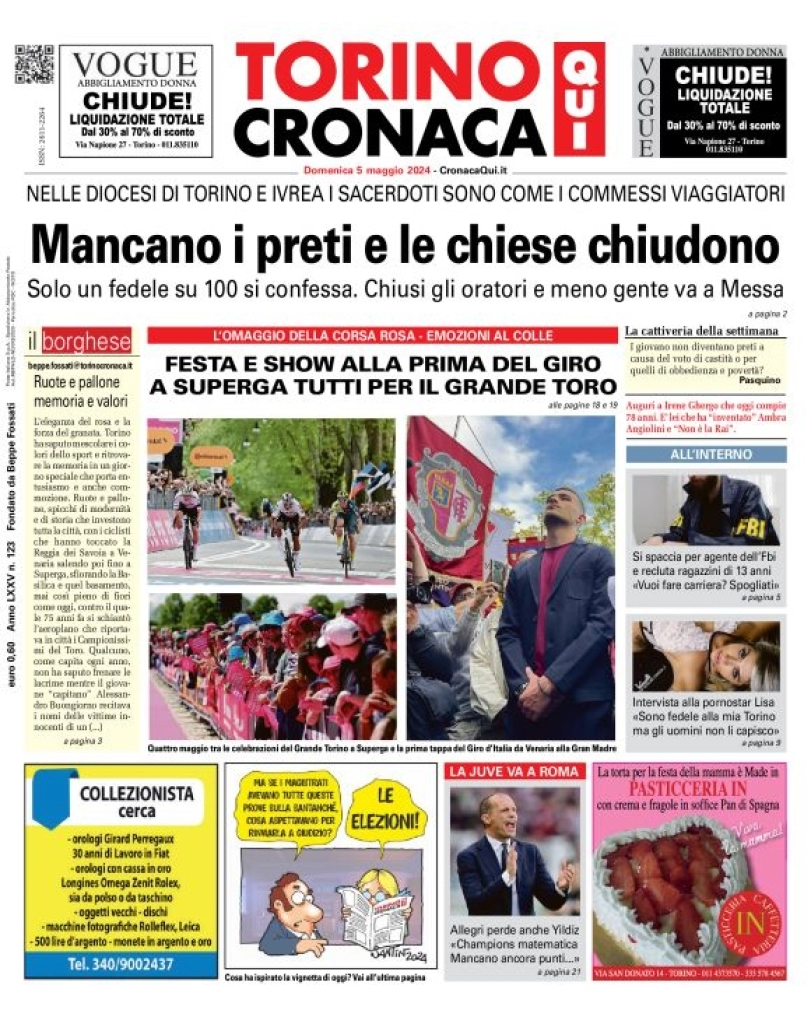prima pagina - CronacaQui del 05/05/2024