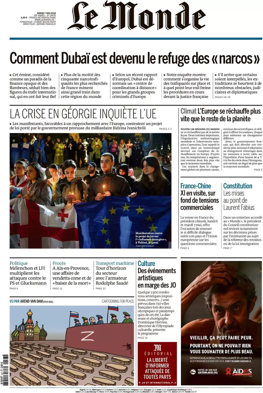 prima pagina - Le Monde del 06/05/2024