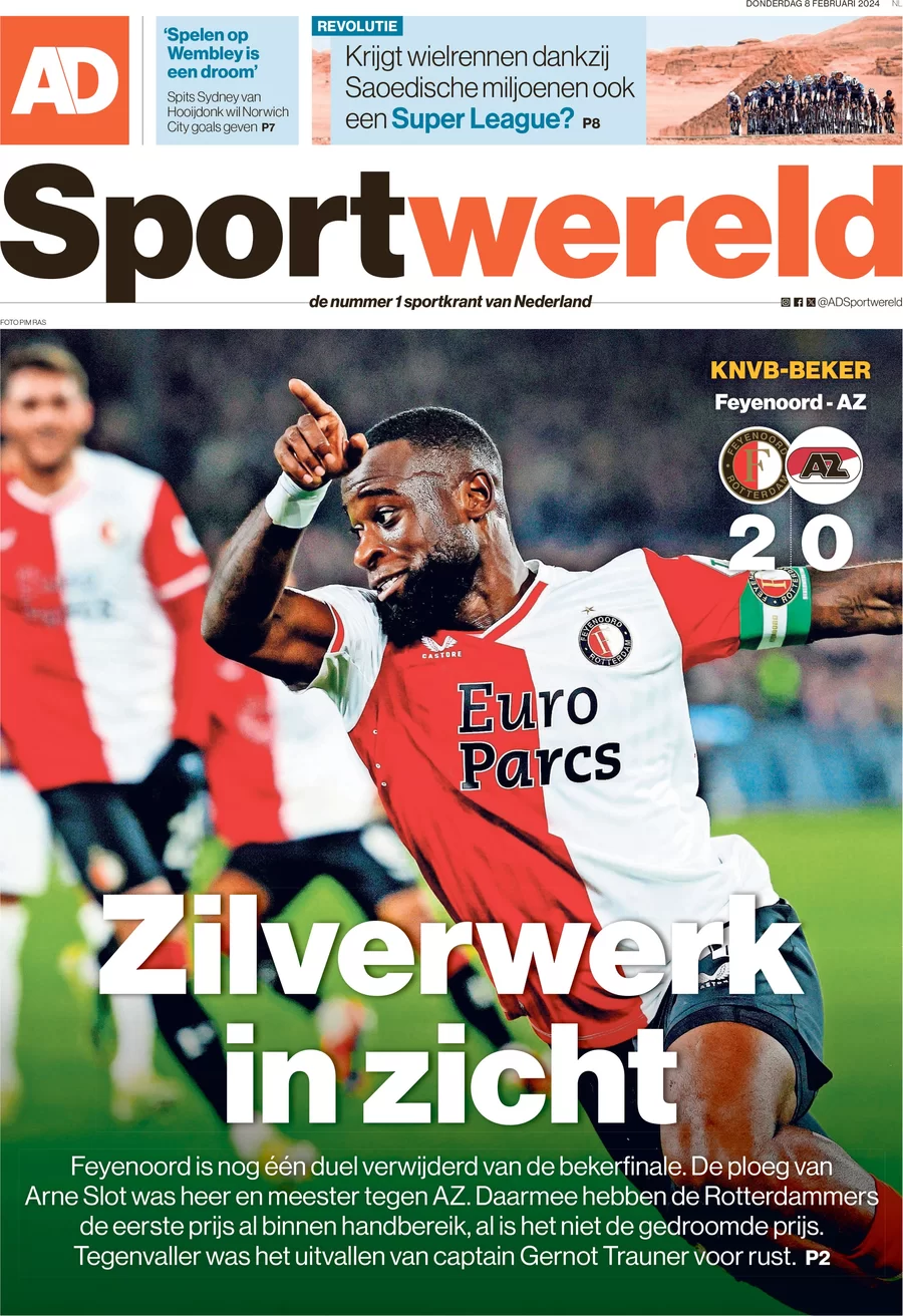 prima pagina - AD Sportwereld del 09/02/2024