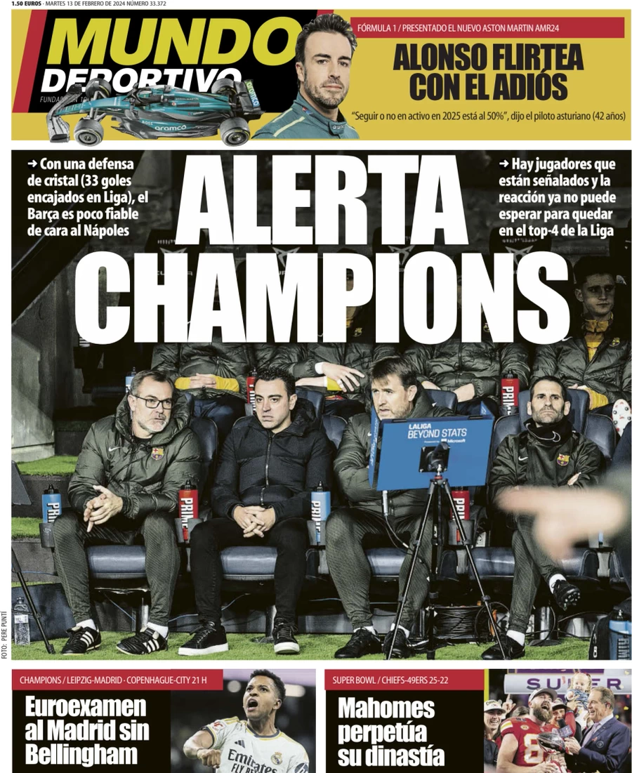 prima pagina - Mundo Deportivo del 13/02/2024