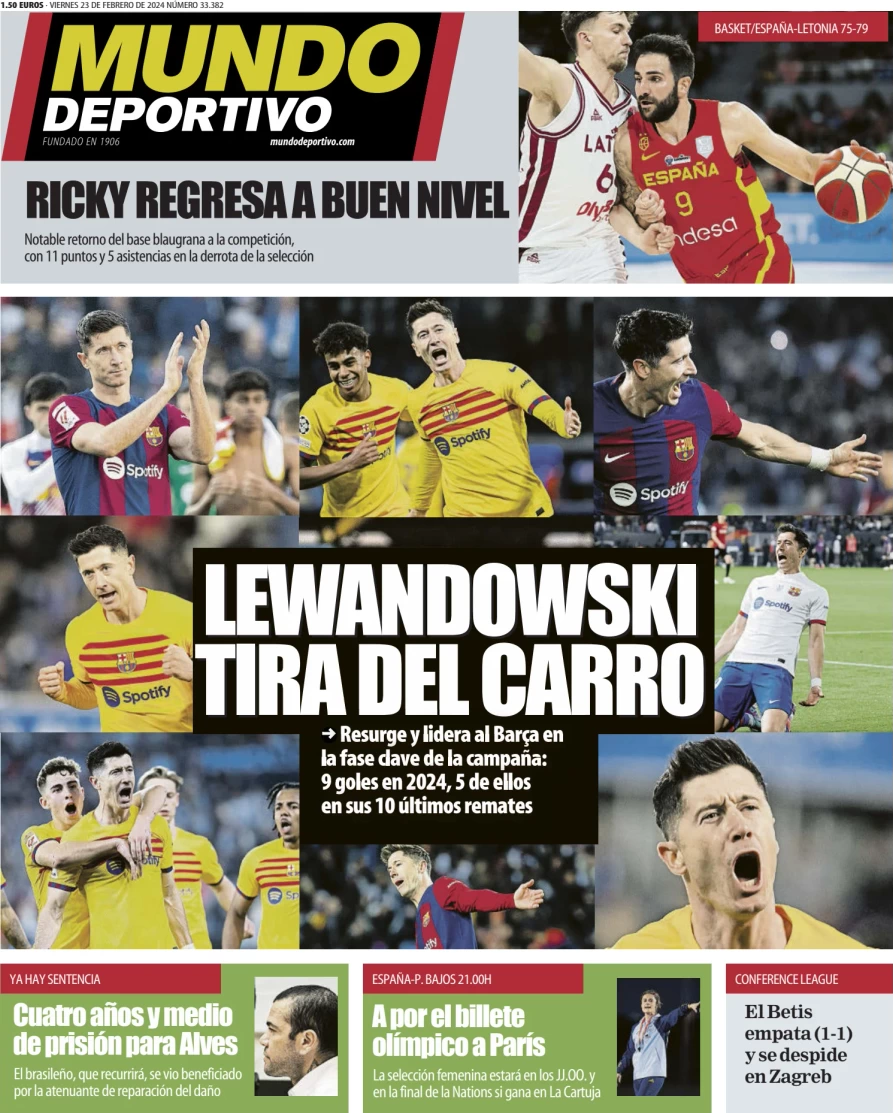 prima pagina - Mundo Deportivo del 23/02/2024