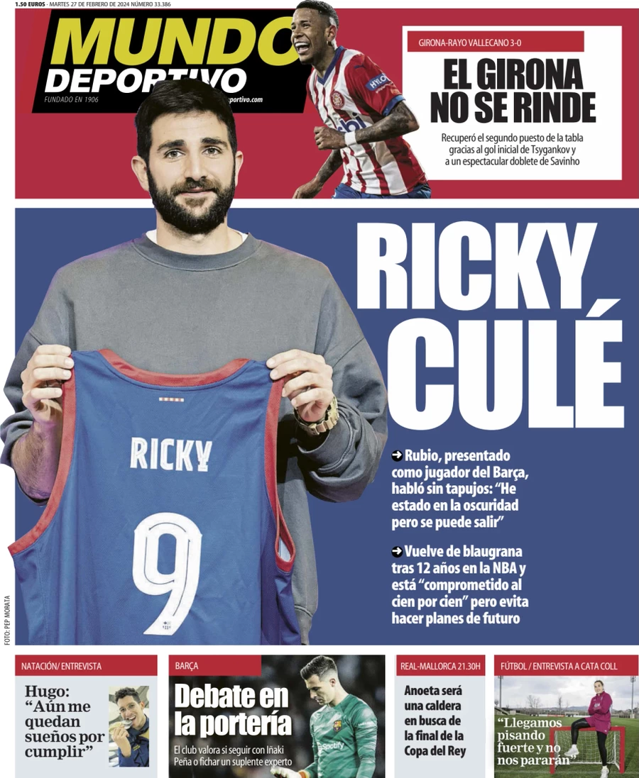 prima pagina - Mundo Deportivo del 27/02/2024