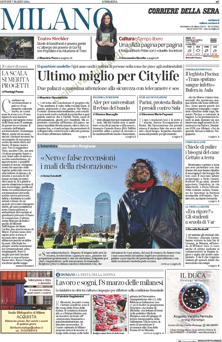 prima pagina - Corriere della Sera (Milano) del 07/03/2024