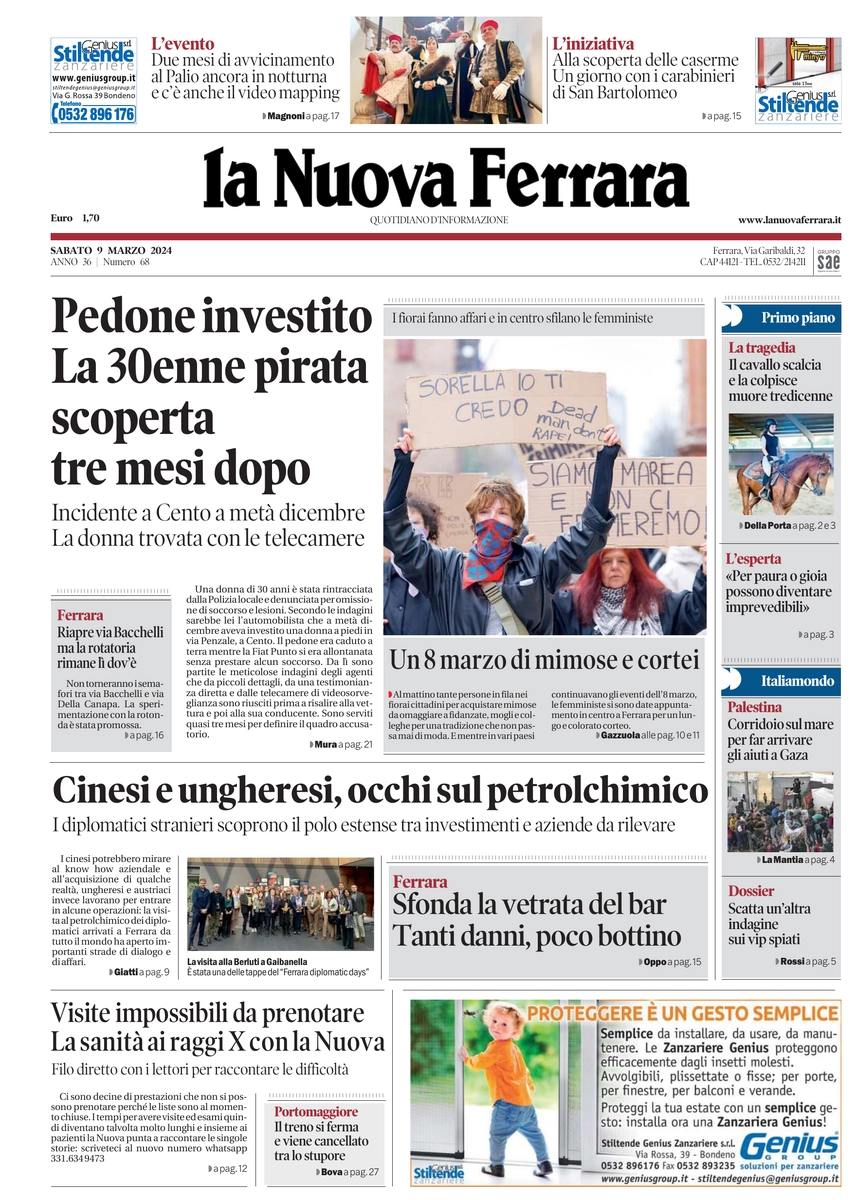 prima pagina - La Nuova Ferrara del 09/03/2024