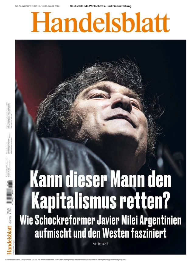 prima pagina - Handelsblatt del 16/03/2024