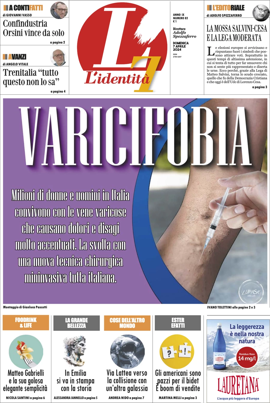 prima pagina - L'Identit del 06/04/2024