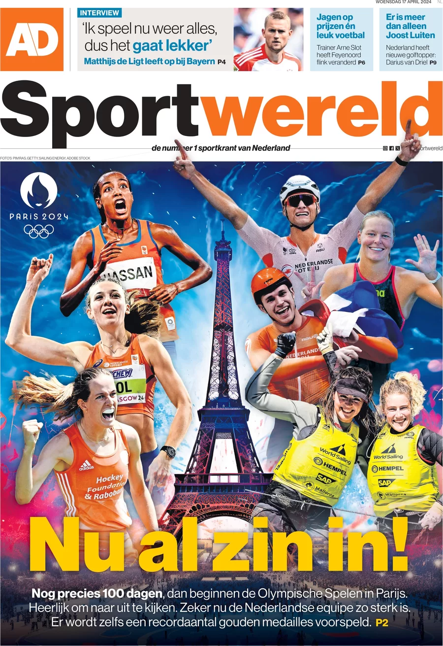 prima pagina - AD Sportwereld del 17/04/2024