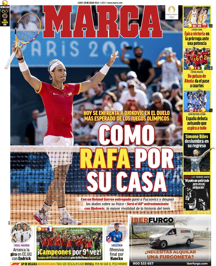 anteprima della prima pagina di marca del 28/07/2024