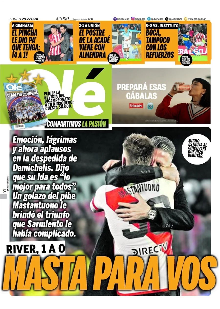 anteprima della prima pagina di ol del 29/07/2024