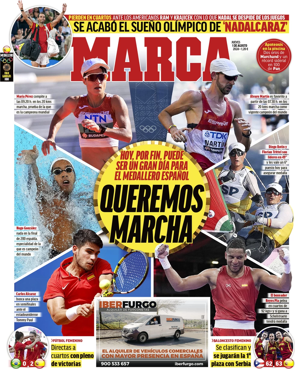 anteprima della prima pagina di marca del 01/08/2024