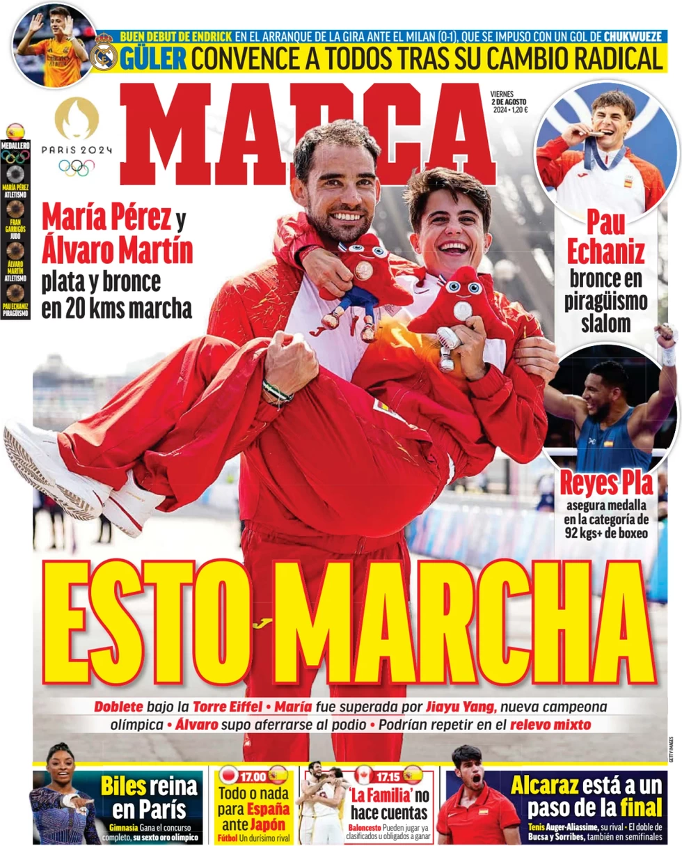 anteprima della prima pagina di marca del 02/08/2024