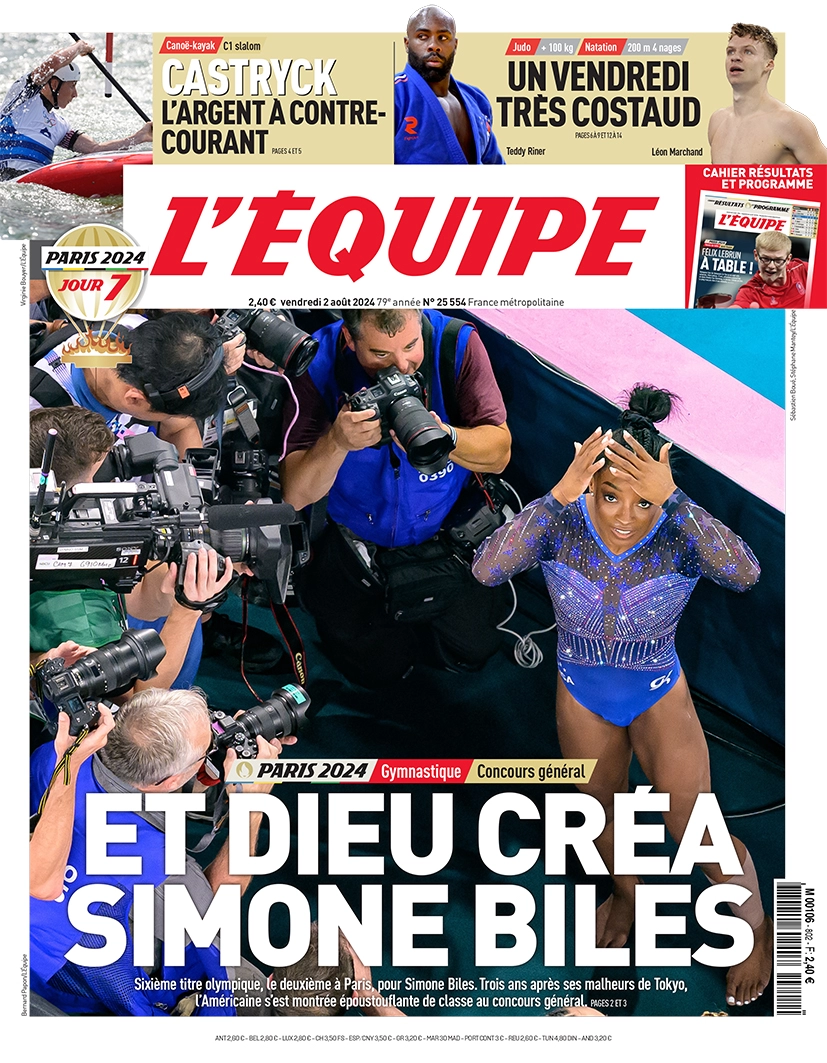 anteprima della prima pagina di lequipe del 02/08/2024