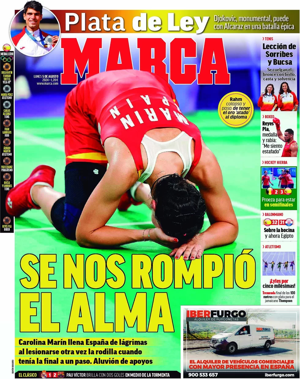 anteprima della prima pagina di marca del 05/08/2024