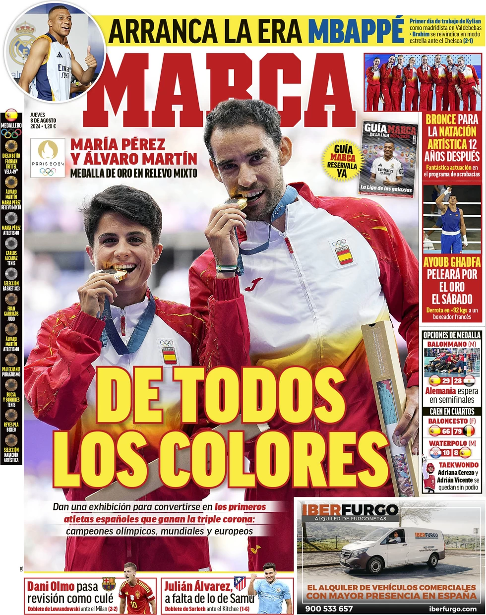 anteprima della prima pagina di marca del 08/08/2024