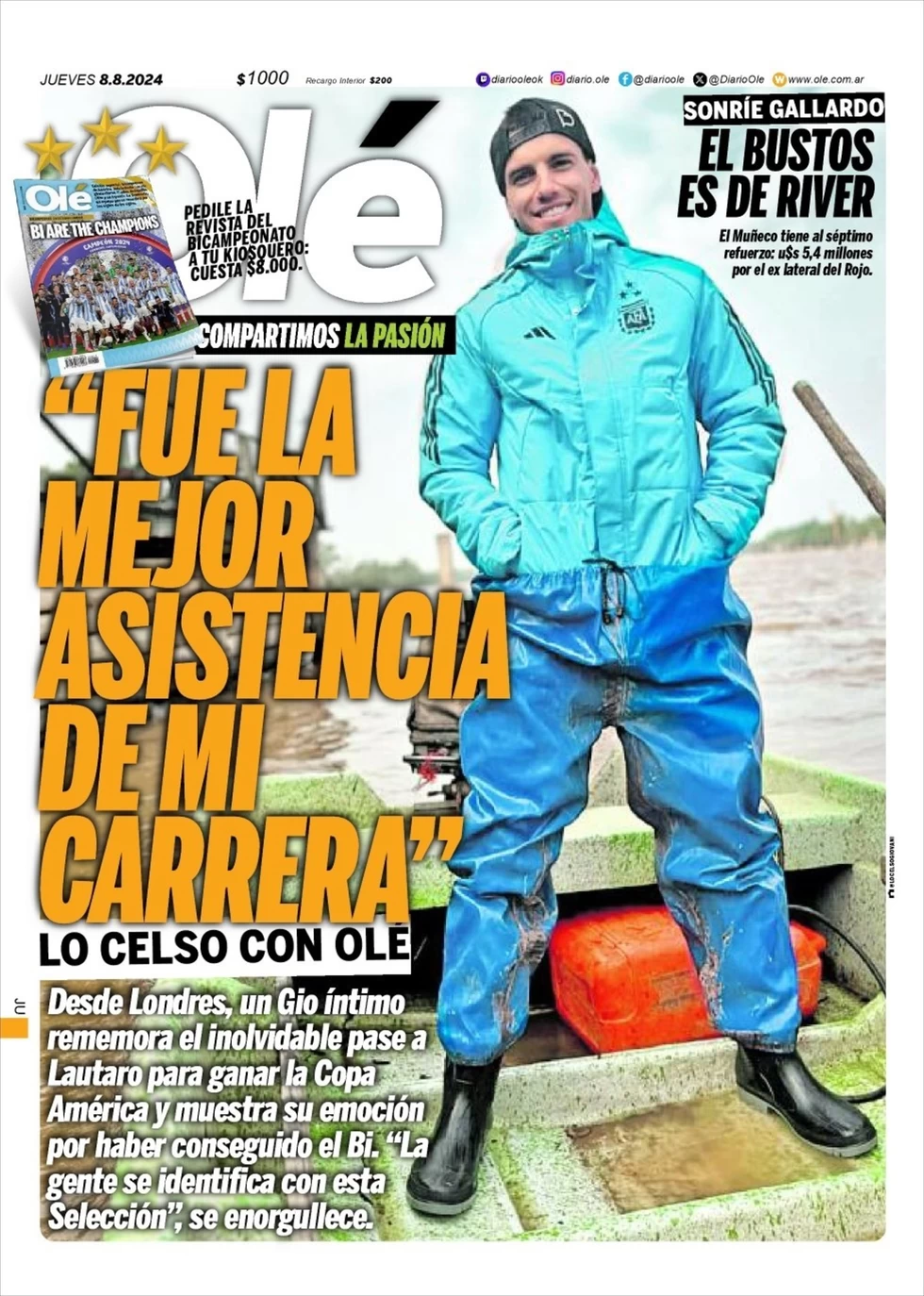 anteprima della prima pagina di ol del 08/08/2024