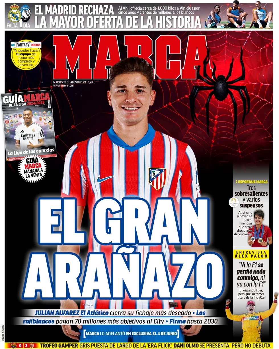 anteprima della prima pagina di marca del 13/08/2024