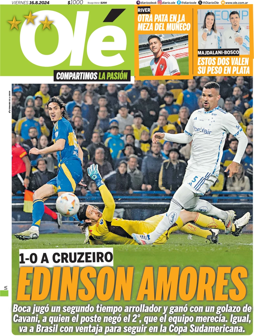 anteprima della prima pagina di ol del 16/08/2024