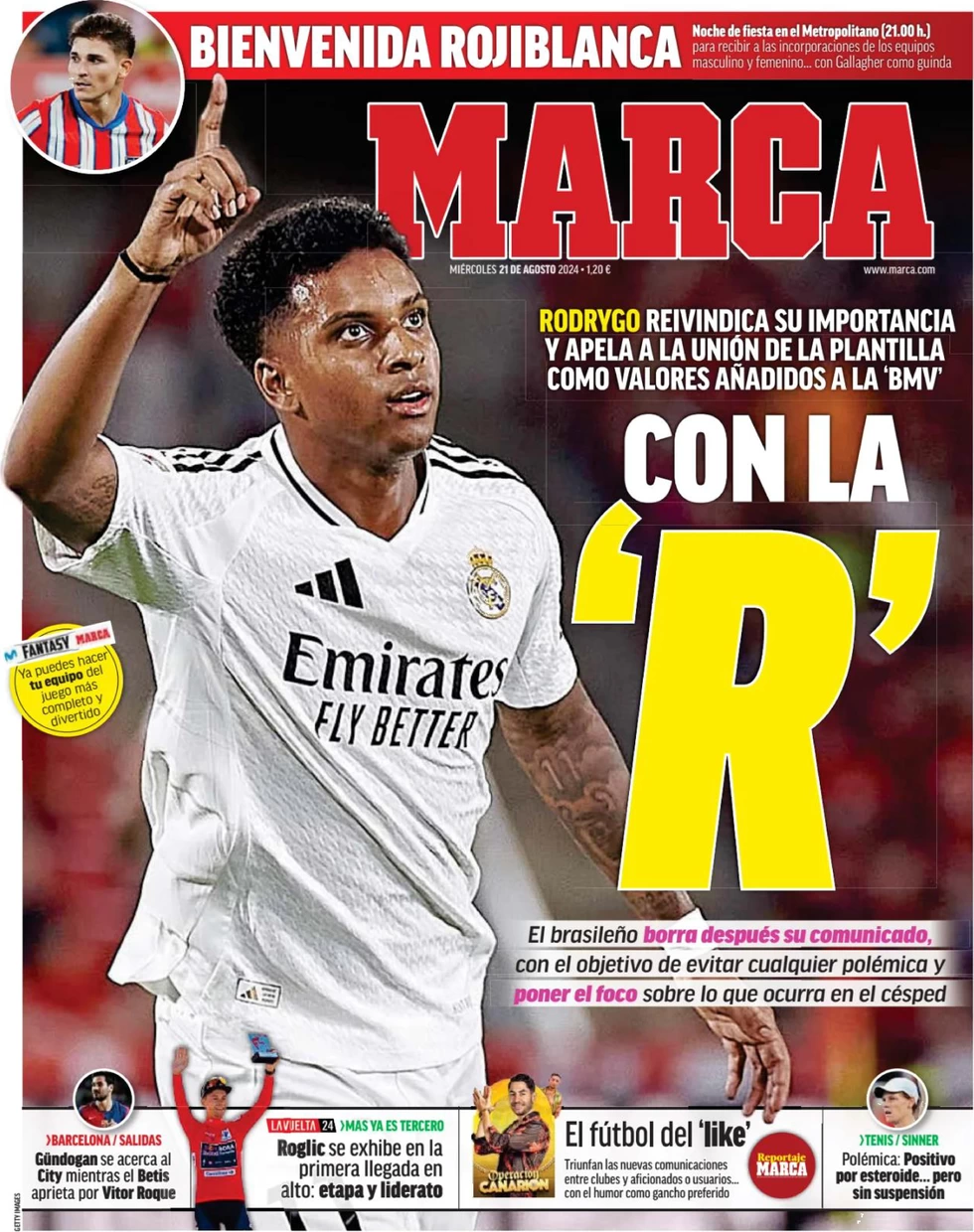 anteprima della prima pagina di marca del 21/08/2024