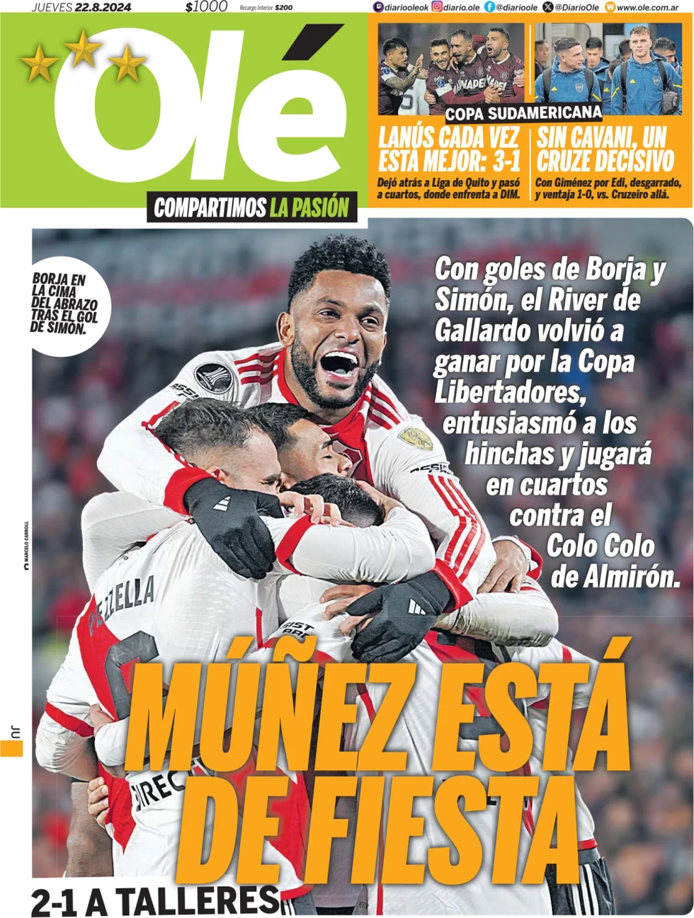 anteprima della prima pagina di ol del 22/08/2024