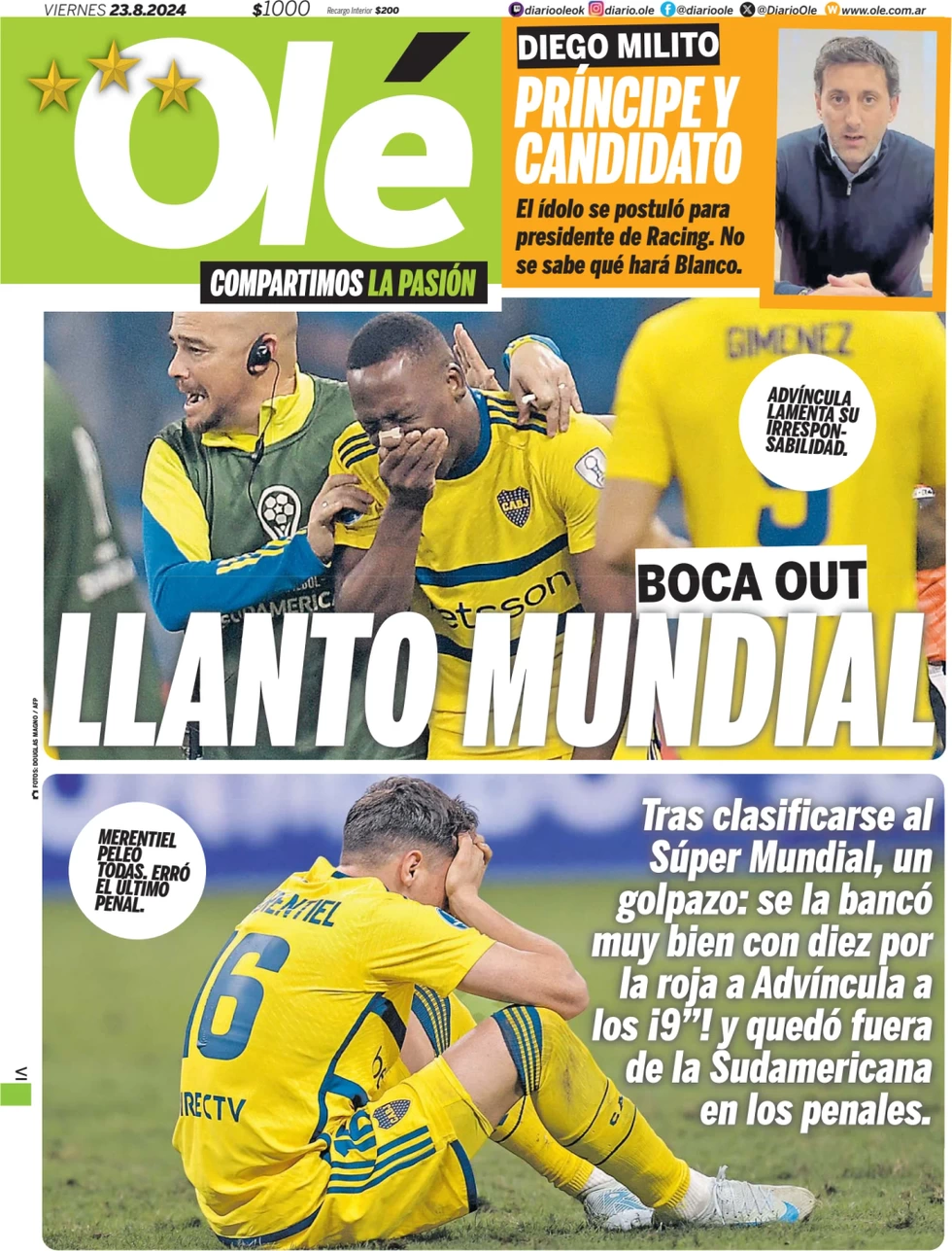 anteprima della prima pagina di ol del 23/08/2024