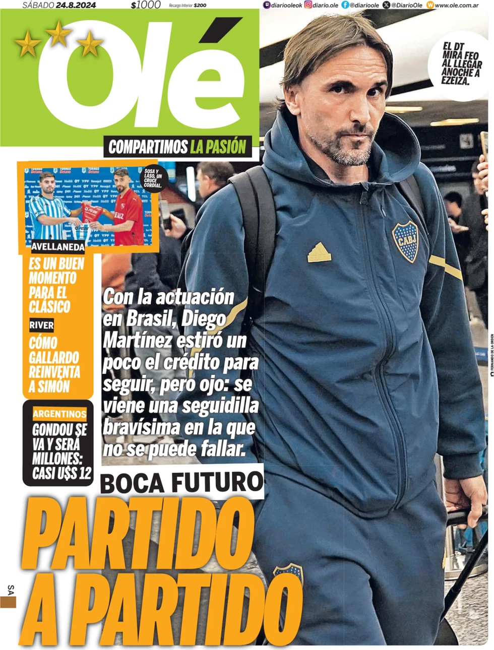anteprima della prima pagina di ol del 24/08/2024