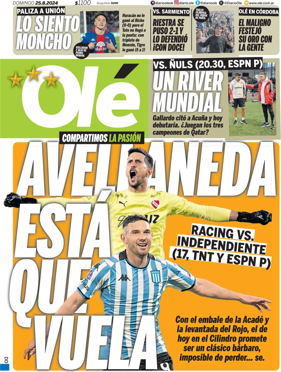 anteprima della prima pagina di ol del 25/08/2024