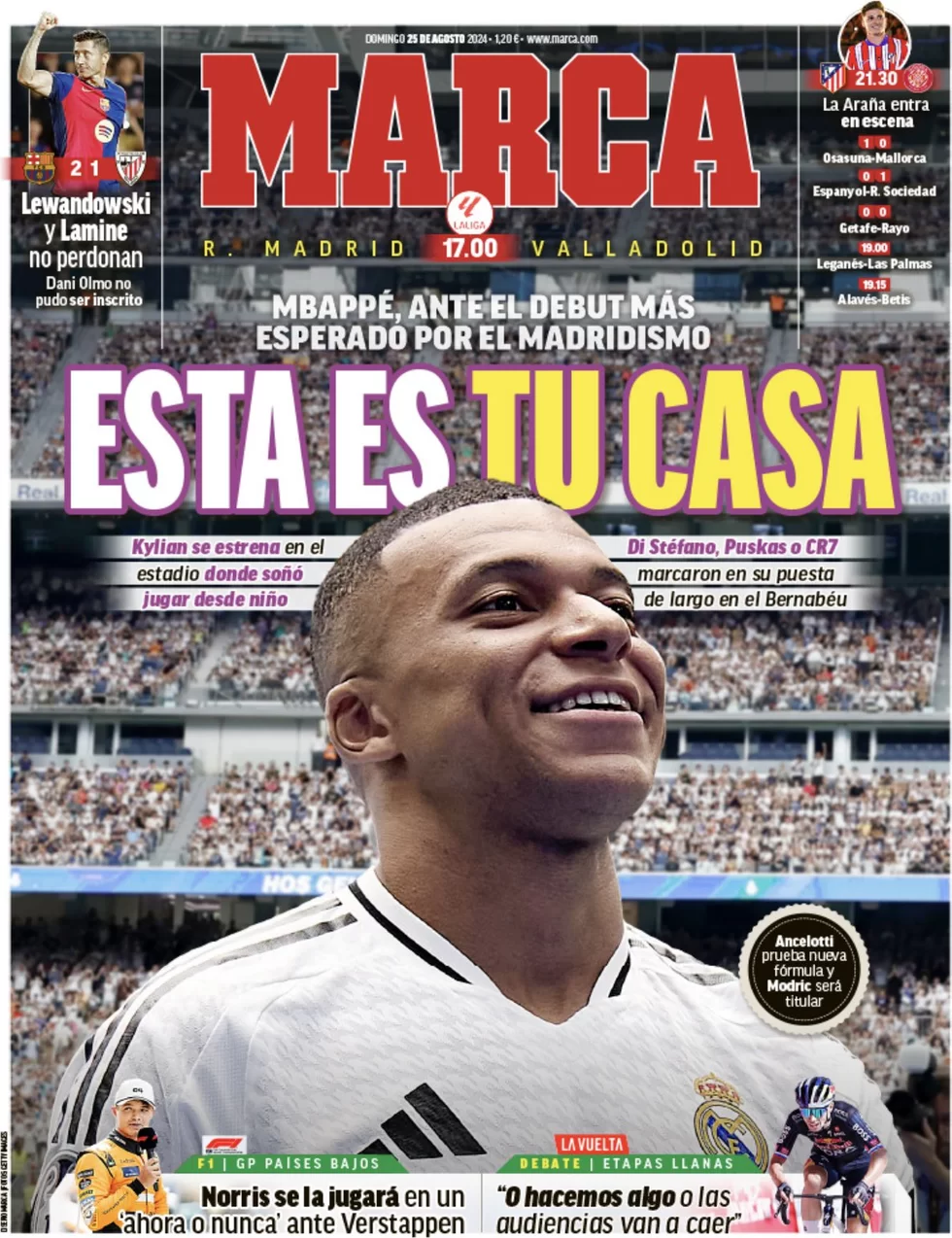 anteprima della prima pagina di marca del 25/08/2024