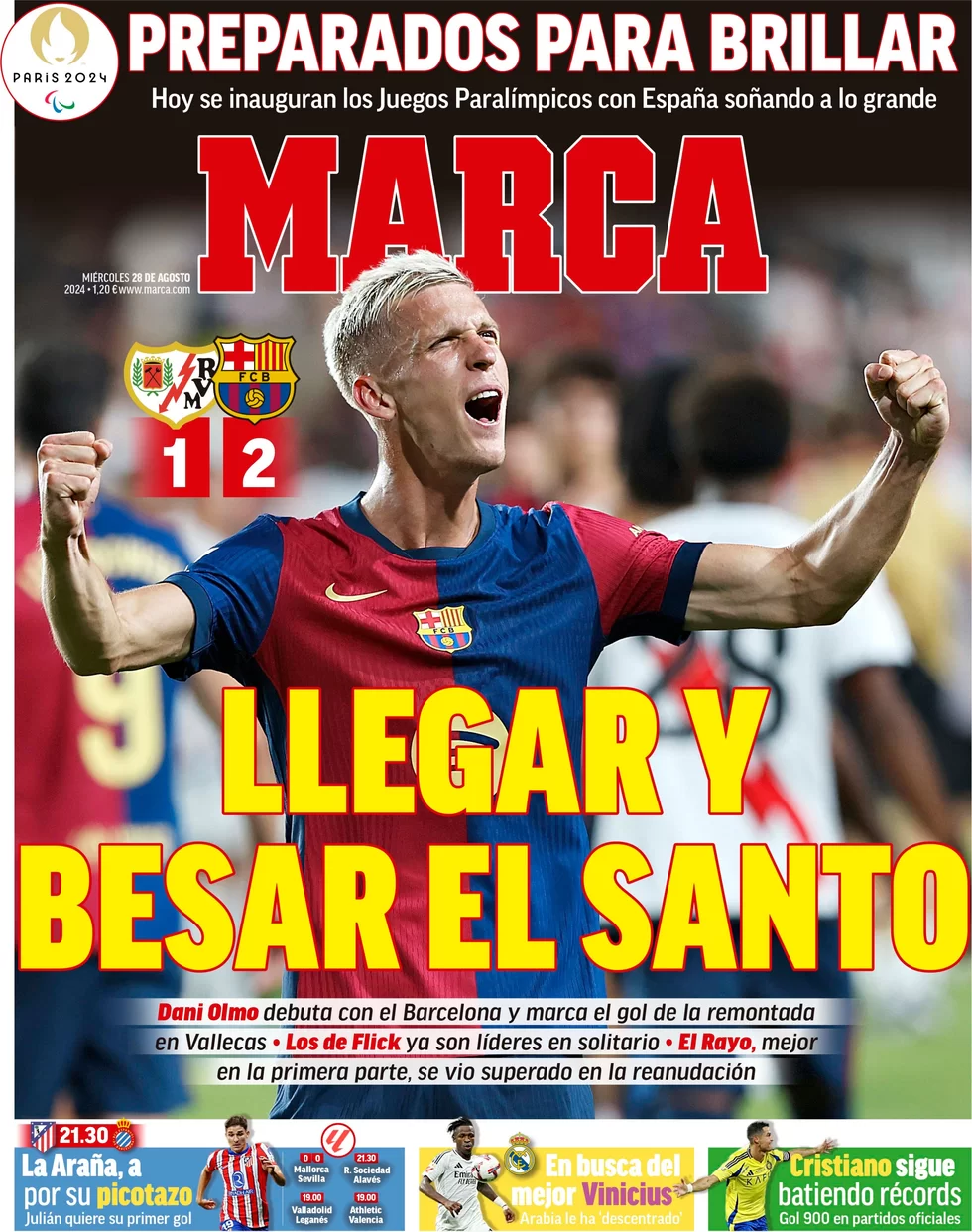 anteprima della prima pagina di marca del 28/08/2024