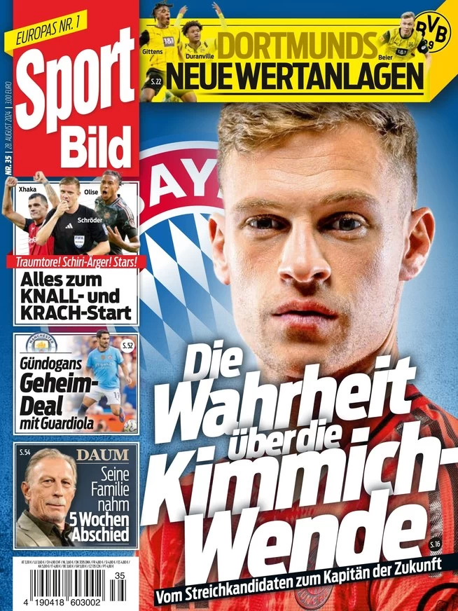 anteprima della prima pagina di sport-bild del 28/08/2024