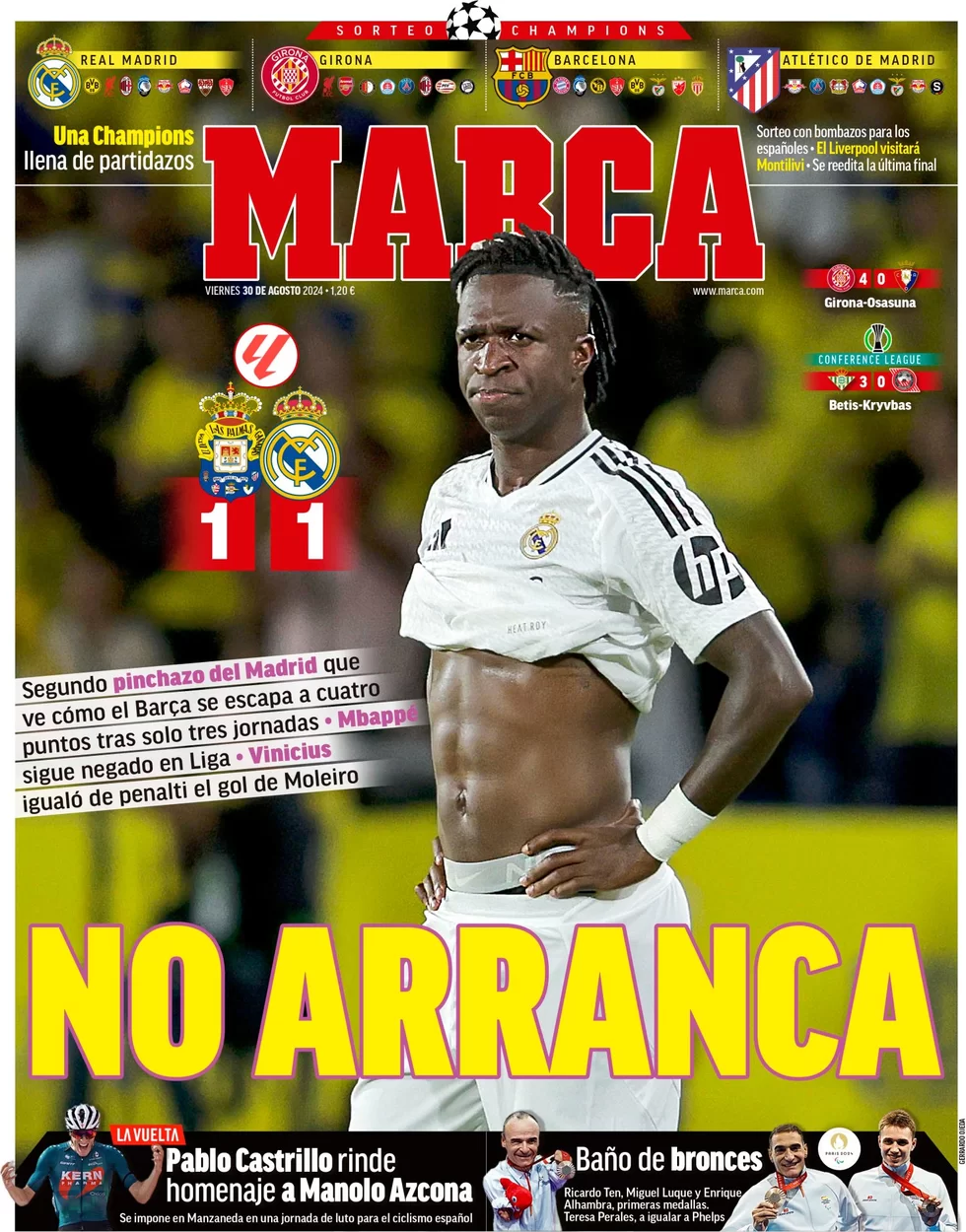 anteprima della prima pagina di marca del 30/08/2024