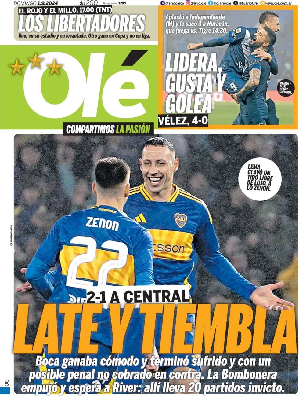 anteprima della prima pagina di ol del 01/09/2024