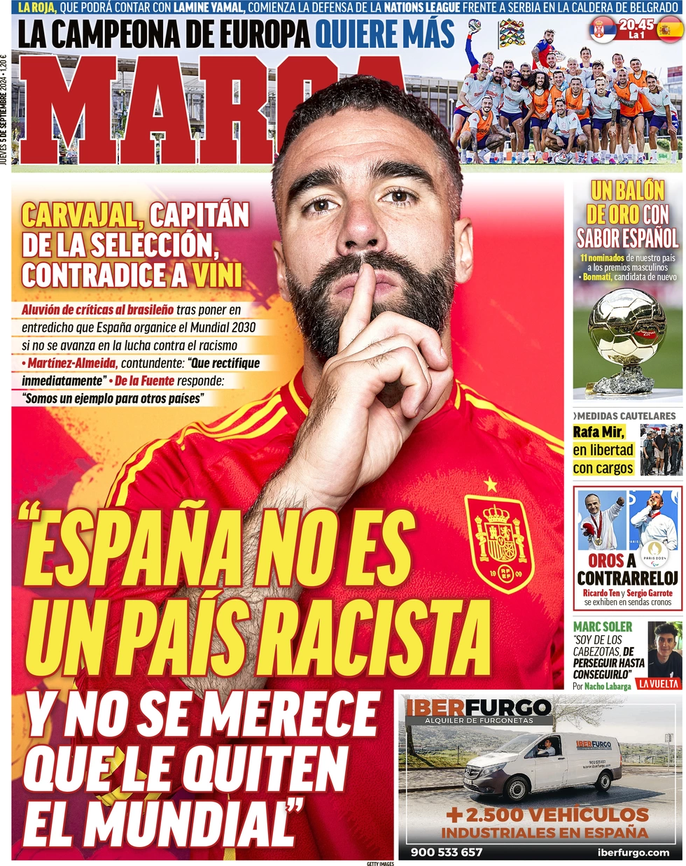 anteprima della prima pagina di marca del 05/09/2024