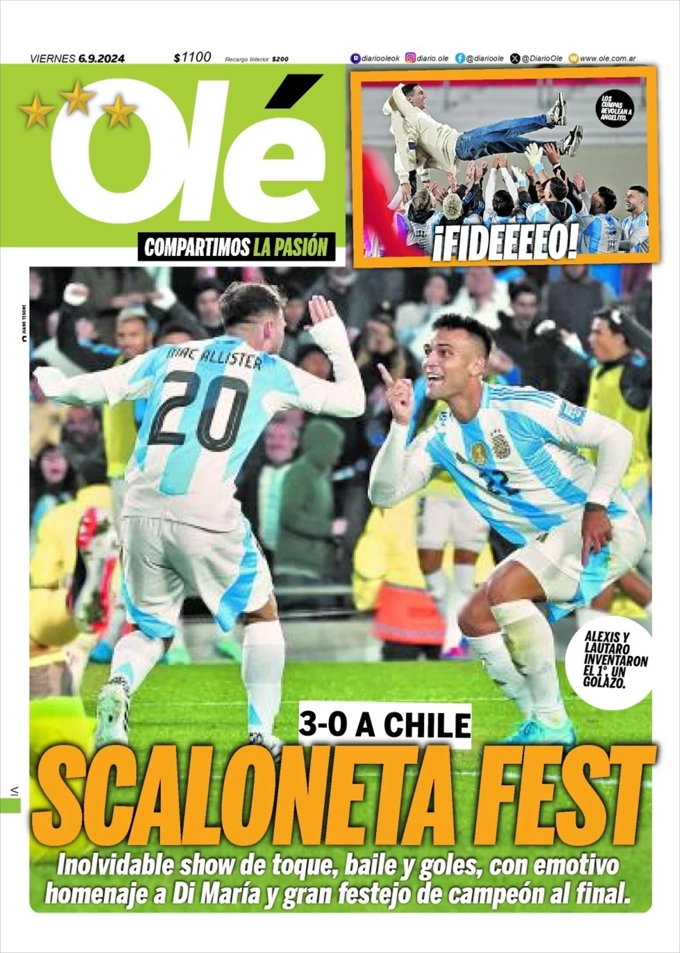 anteprima della prima pagina di ol del 06/09/2024