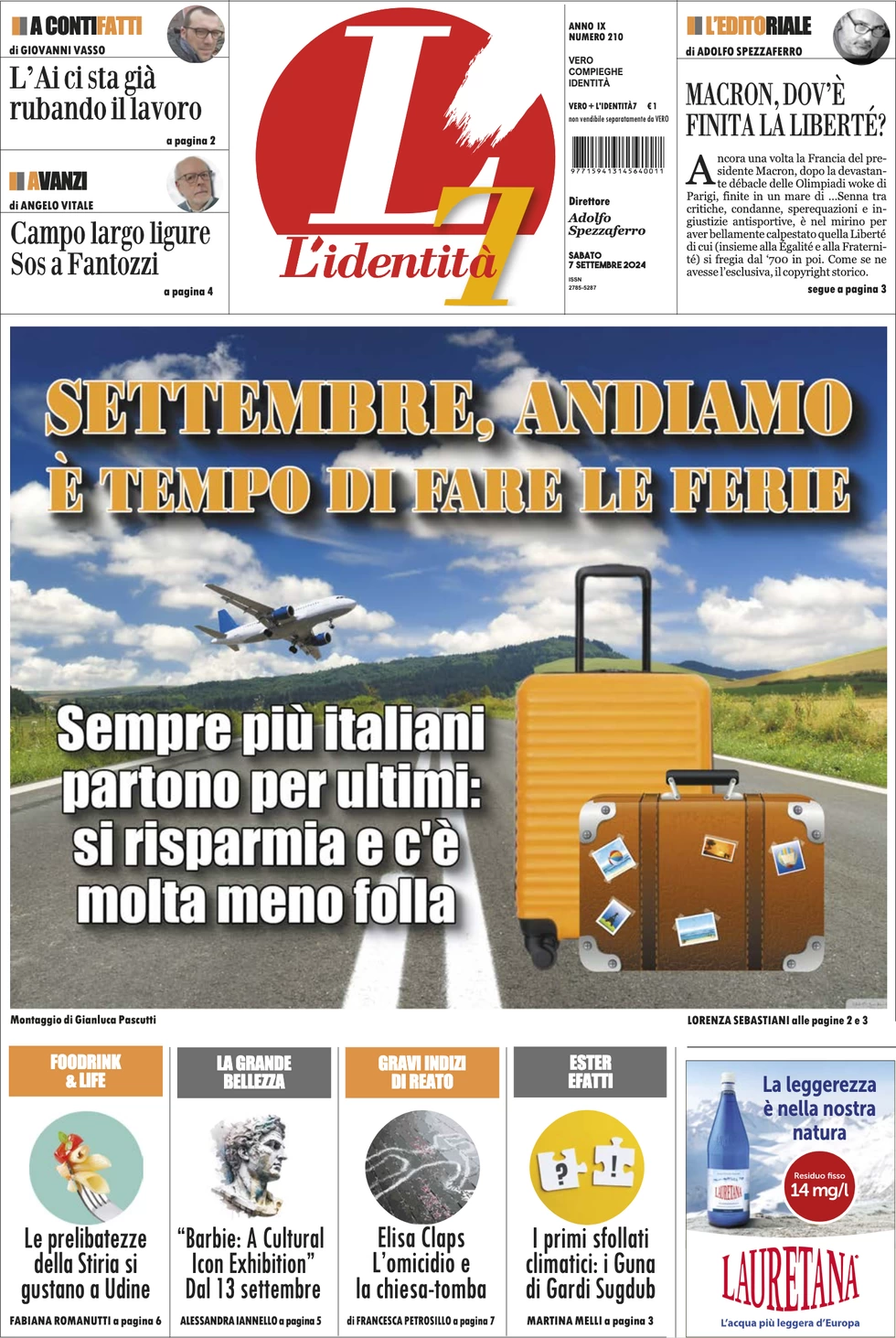 anteprima della prima pagina di L'Identità