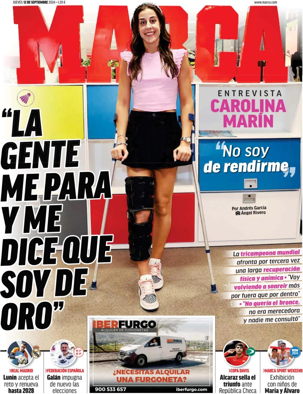 anteprima della prima pagina di marca del 12/09/2024