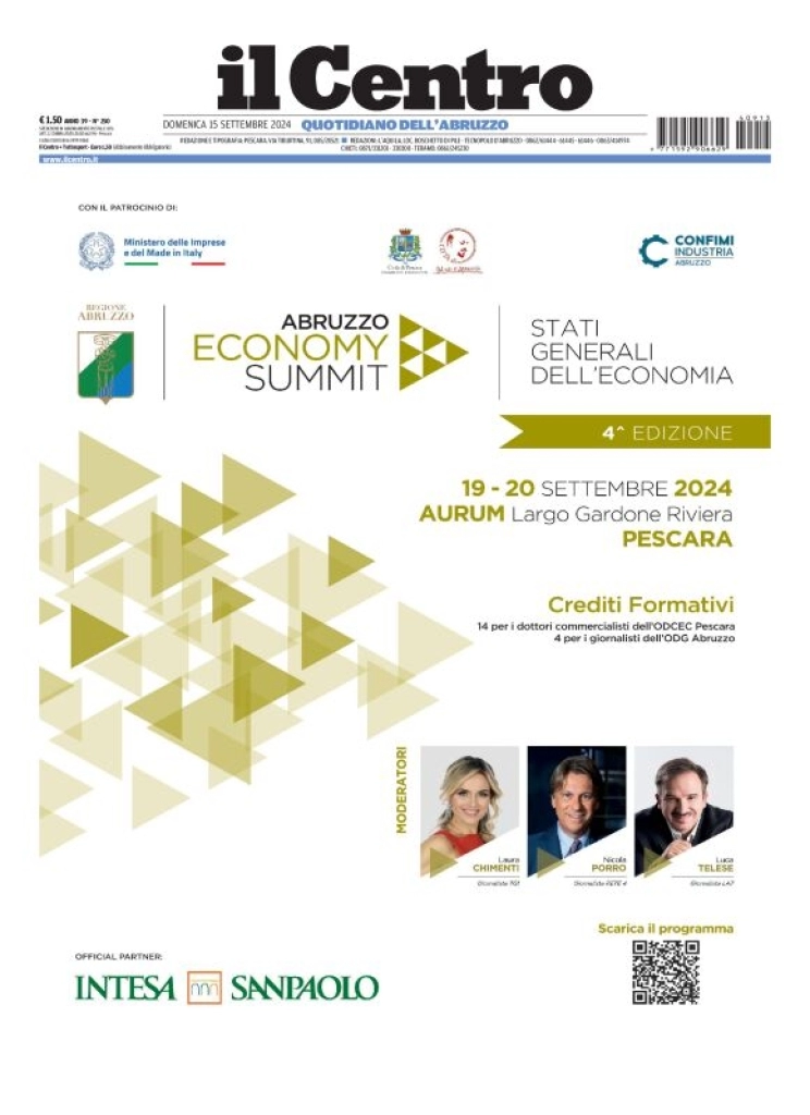 anteprima della prima pagina di il-centro-teramo del 15/09/2024
