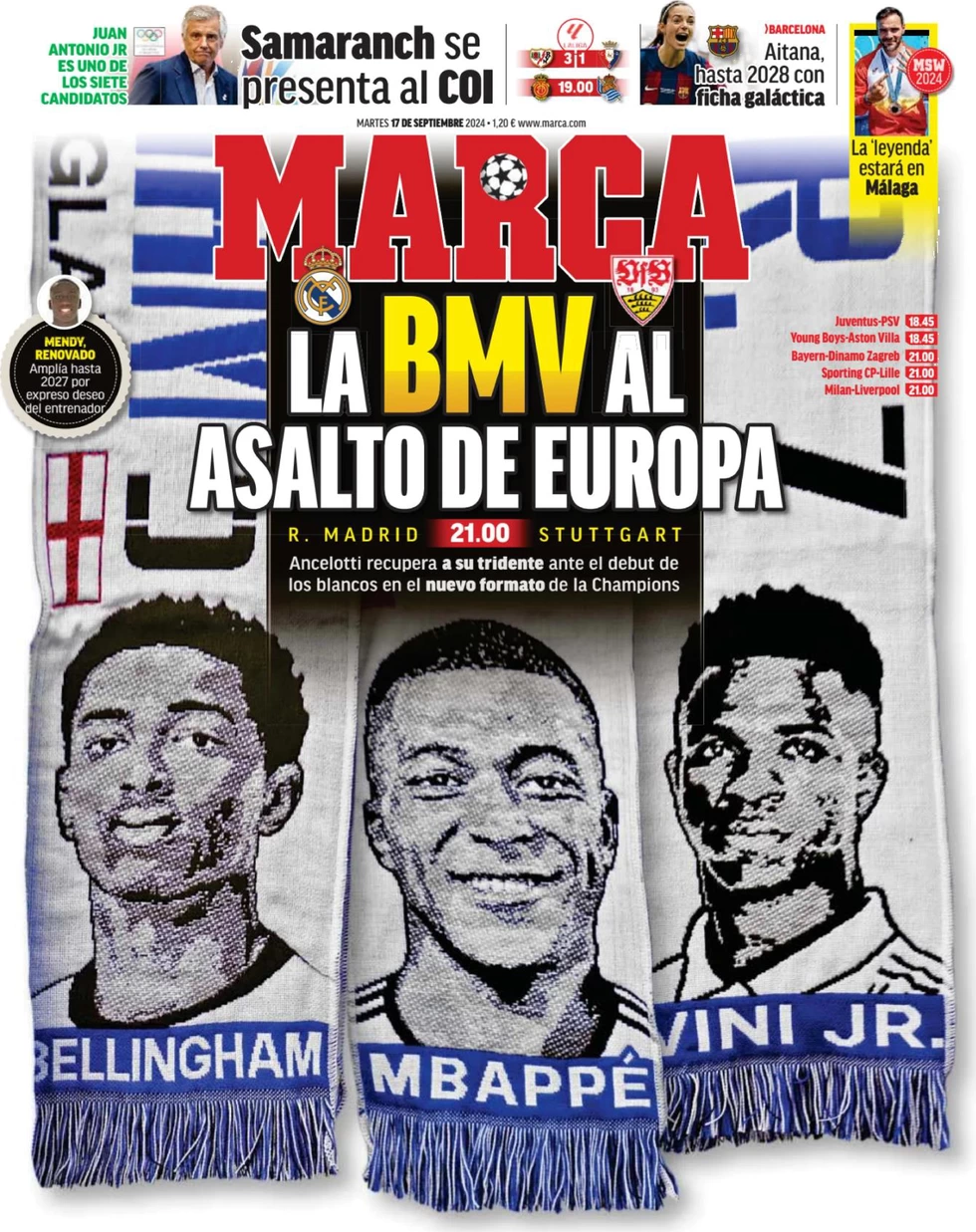 anteprima della prima pagina di marca del 17/09/2024