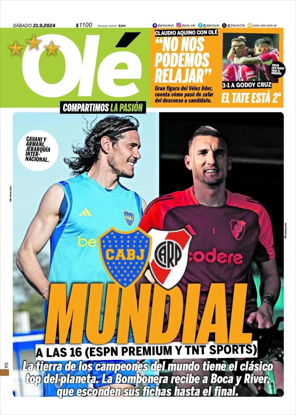 anteprima della prima pagina di ol del 21/09/2024