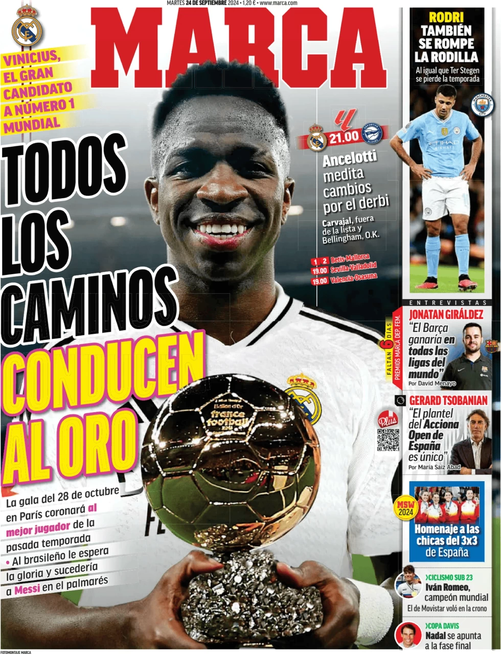 anteprima della prima pagina di marca del 24/09/2024