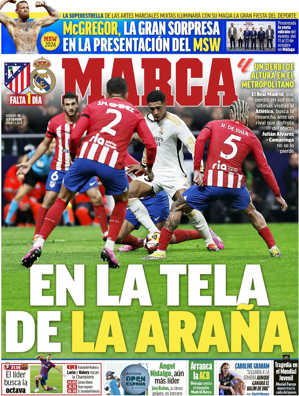 anteprima della prima pagina di marca del 28/09/2024