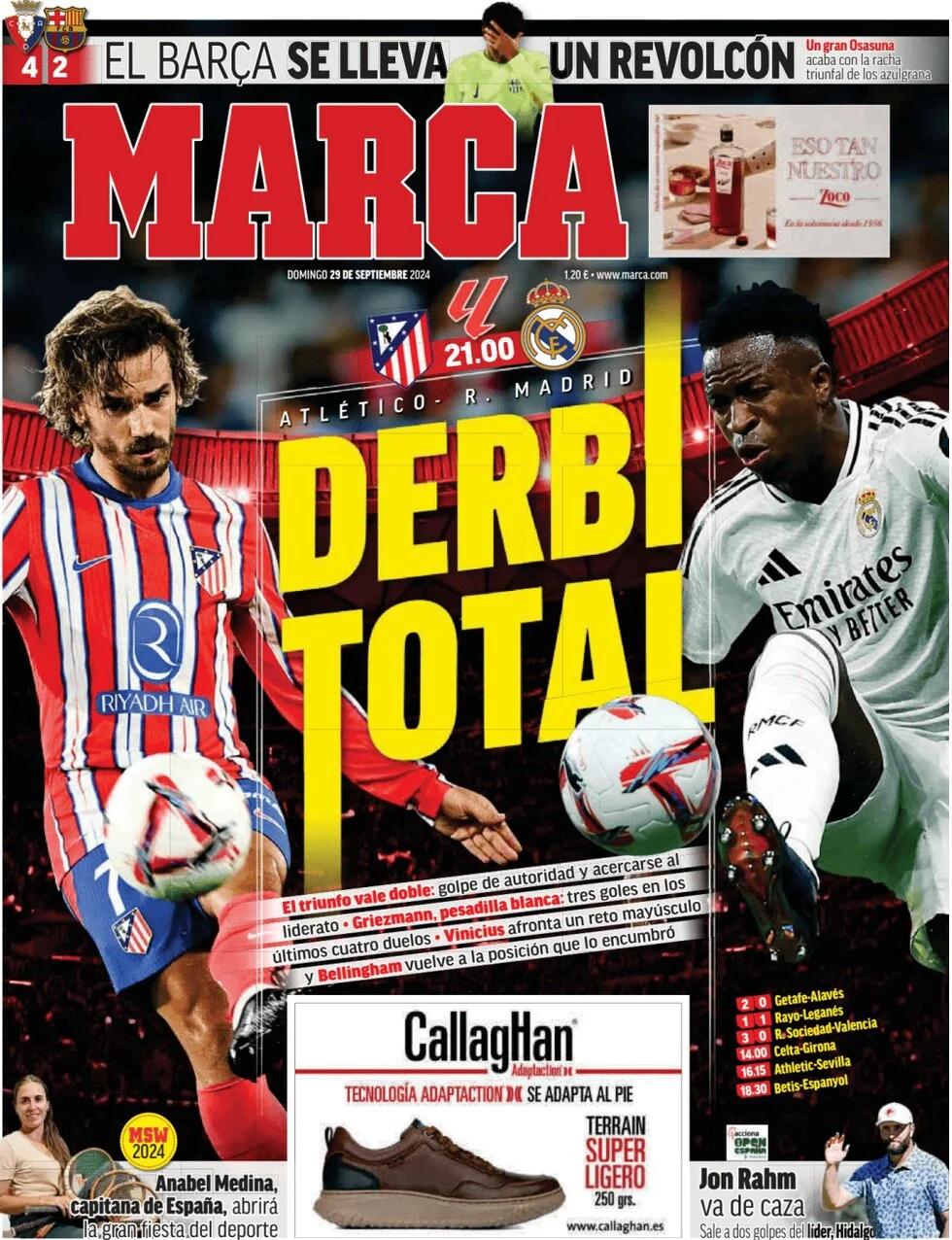 anteprima della prima pagina di marca del 29/09/2024